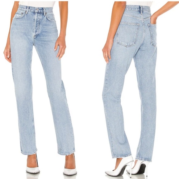 Agolde Denim - AGOLDE Lana Straight Jeans in Riptide Wash